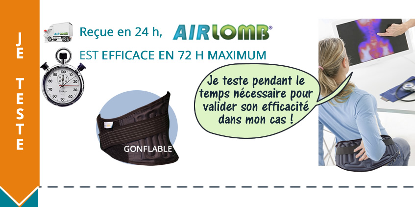 Reçue en 24 h,
		AIRLOMB EST EFFICACE EN 72 H MAXIMUM